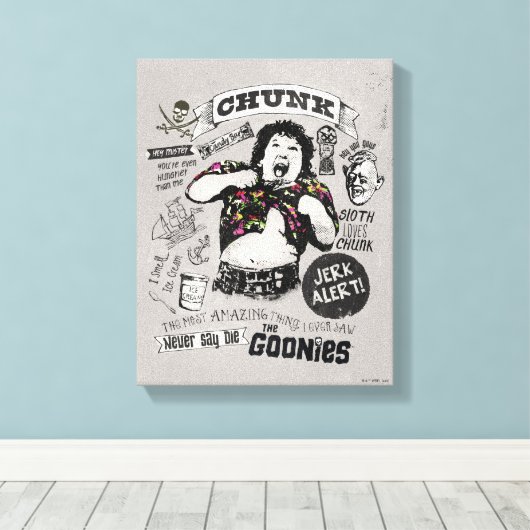 De Goonies Chunk Retro Collage Canvas Afdruk (Insitu (Houten vloer))