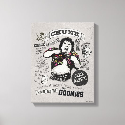 De Goonies Chunk Retro Collage Canvas Afdruk (Voorkant)