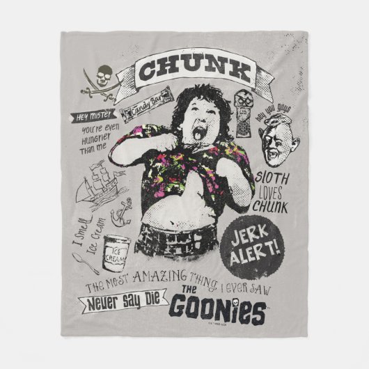De Goonies Chunk Retro Collage Fleece Deken (Voorkant)