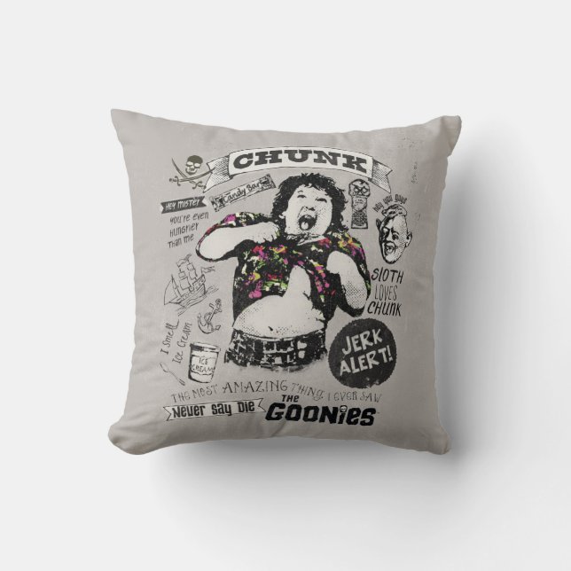 De Goonies Chunk Retro Collage Kussen (Voorkant)