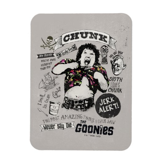 De Goonies Chunk Retro Collage Magneet (Verticaal)