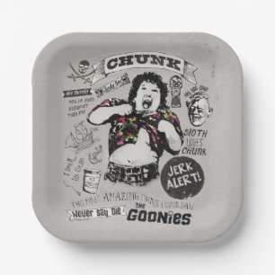 De Goonies Chunk Retro Collage Papieren Bordje