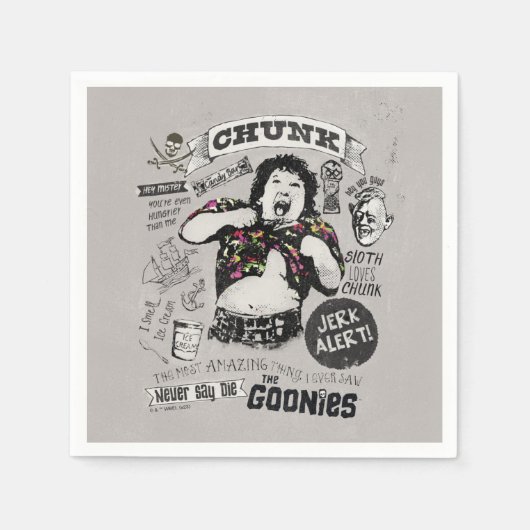 De Goonies Chunk Retro Collage Servet (Voorkant)