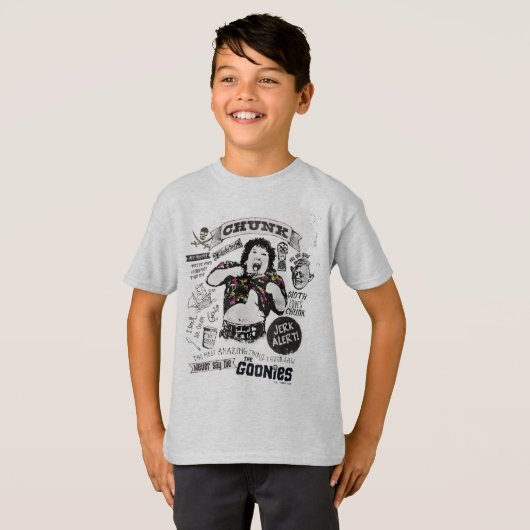 De Goonies Chunk Retro Collage T-shirt (Voorkant volledig)