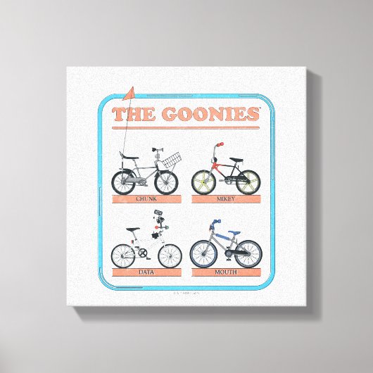 De Goonies fietskaart Canvas Afdruk (Voorkant)