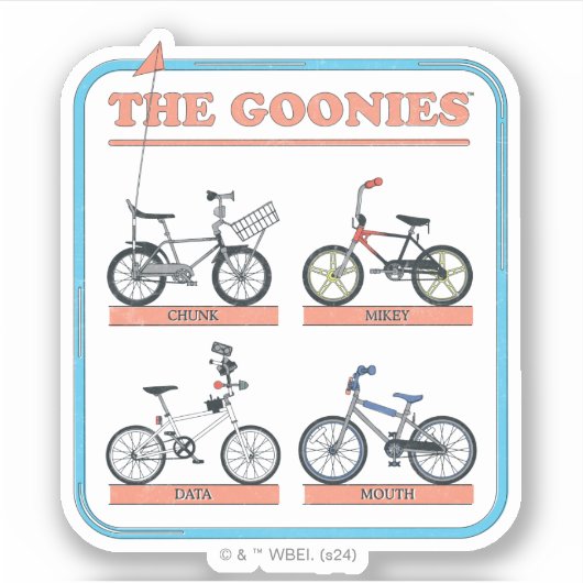 De Goonies fietskaart Sticker (Voorkant)