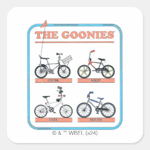 De Goonies fietskaart Vierkante Sticker