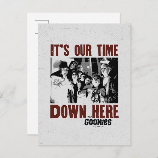De goonies "Het is onze tijd hier beneden" Briefkaart (Voorkant / Achterkant)