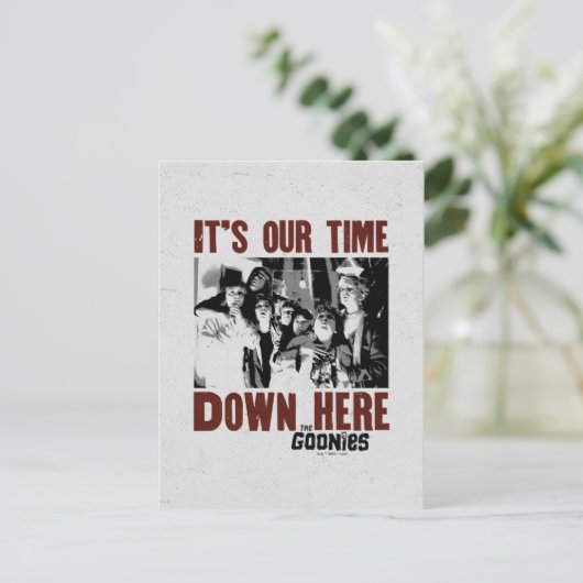 De goonies "Het is onze tijd hier beneden" Briefkaart (Staand voorkant)