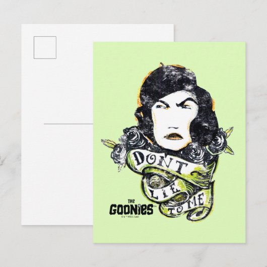 De goonies mama Fratelli "Lie niet voor mij" Briefkaart (Voorkant / Achterkant)