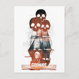 De Goonies Pirate Ship Silhouette Graphic Briefkaart