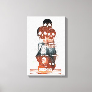 De Goonies Pirate Ship Silhouette Graphic Canvas Afdruk