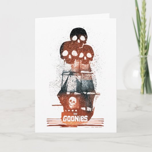 De Goonies Pirate Ship Silhouette Graphic Kaart (Voorkant)