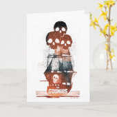 De Goonies Pirate Ship Silhouette Graphic Kaart (Gele Bloem)