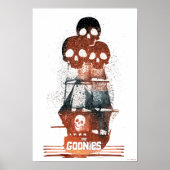 De Goonies Pirate Ship Silhouette Graphic Poster (Voorkant)
