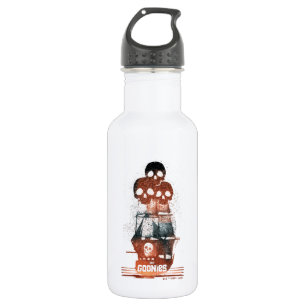 De Goonies Pirate Ship Silhouette Graphic Waterfles