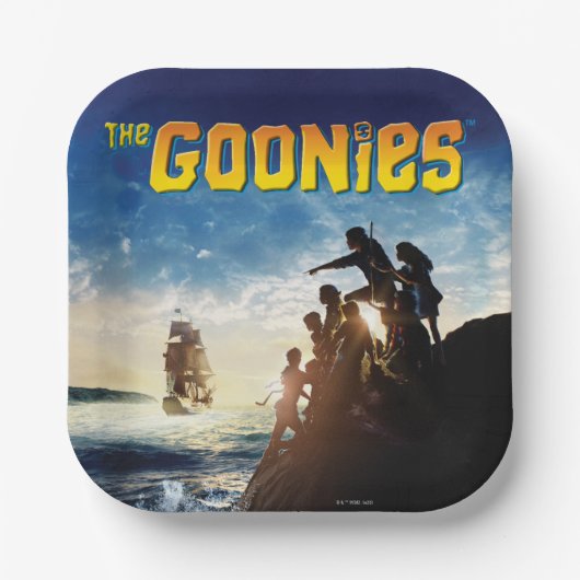 De Goonies Pirate verscheept theatrale kunst Papieren Bordje (Voorkant)