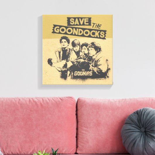 De goonies "Red de Goon Docks" Canvas Afdruk (Insitu (Woonkamer))