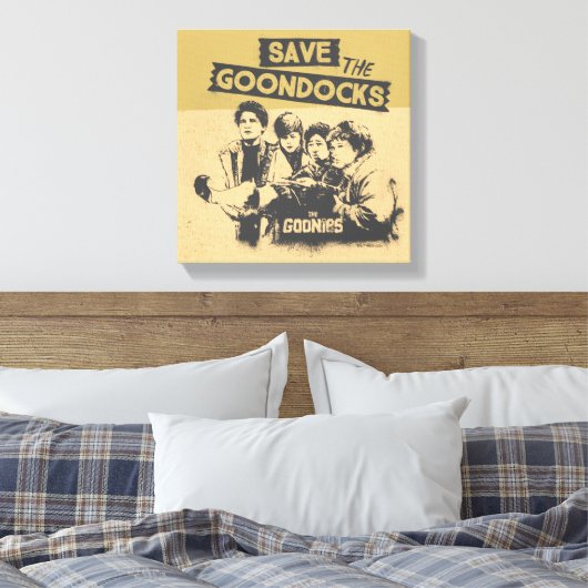 De goonies "Red de Goon Docks" Canvas Afdruk (Insitu (Slaapkamer))