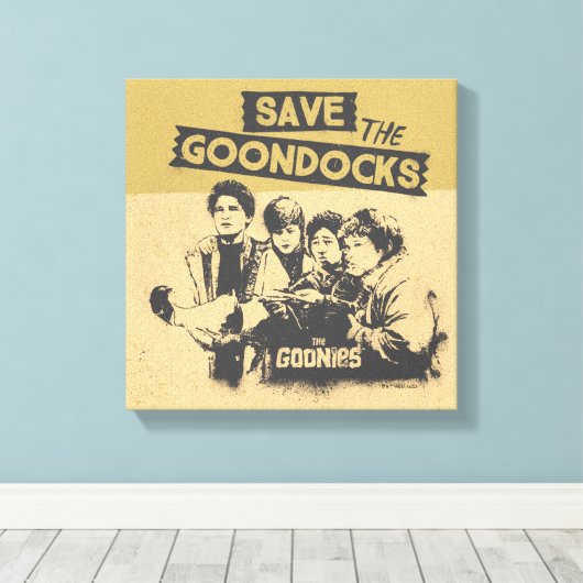 De goonies "Red de Goon Docks" Canvas Afdruk (Insitu (Houten vloer))