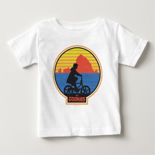 De Goonies Retro Mikey Riding Bike Graphic (Voorkant)