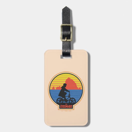 De Goonies Retro Mikey Riding Bike Graphic Bagagelabel (Voorkant verticaal)