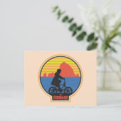 De Goonies Retro Mikey Riding Bike Graphic Briefkaart (Staand voorkant)