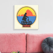 De Goonies Retro Mikey Riding Bike Graphic Canvas Afdruk (Insitu (Woonkamer))