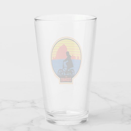 De Goonies Retro Mikey Riding Bike Graphic Glas (Achterkant)