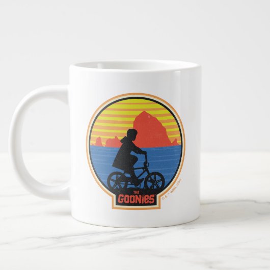 De Goonies Retro Mikey Riding Bike Graphic Grote Koffiekop (Links)