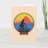 De Goonies Retro Mikey Riding Bike Graphic Kaart (Voorkant)