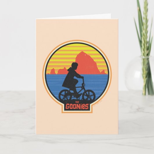 De Goonies Retro Mikey Riding Bike Graphic Kaart (Voorkant)