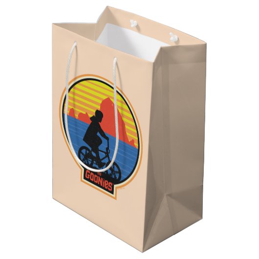 De Goonies Retro Mikey Riding Bike Graphic Medium Cadeauzakje (Achterkant Gekanteld)