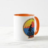 De Goonies Retro Mikey Riding Bike Graphic Mok (Voorkant rechts)