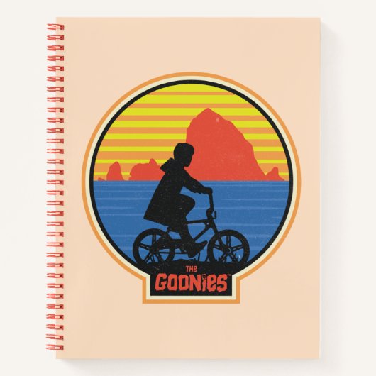 De Goonies Retro Mikey Riding Bike Graphic Notitieboek (Voorkant)