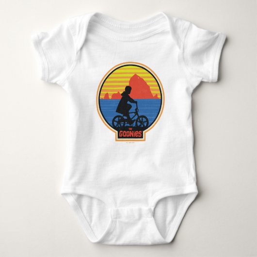 De Goonies Retro Mikey Riding Bike Graphic Romper (Voorkant)