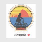 De Goonies Retro Mikey Riding Bike Graphic Sticker (Vel)