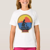 De Goonies Retro Mikey Riding Bike Graphic T-shirt (Voorkant)