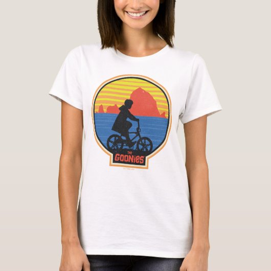 De Goonies Retro Mikey Riding Bike Graphic T-shirt (Voorkant)