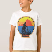 De Goonies Retro Mikey Riding Bike Graphic T-shirt (Voorkant)
