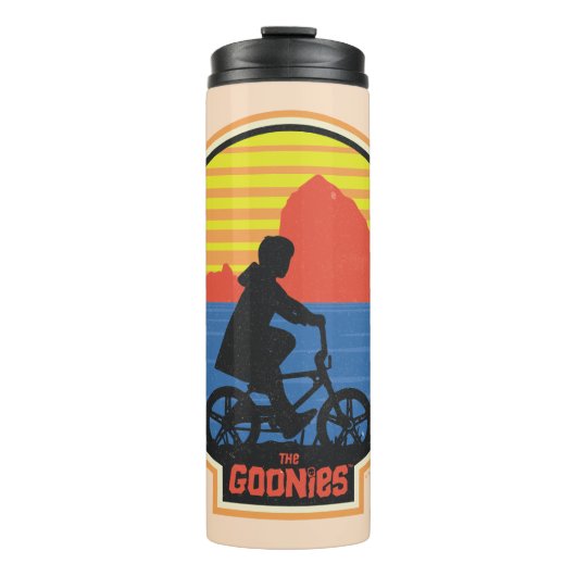 De Goonies Retro Mikey Riding Bike Graphic Thermosbeker (Voorkant)