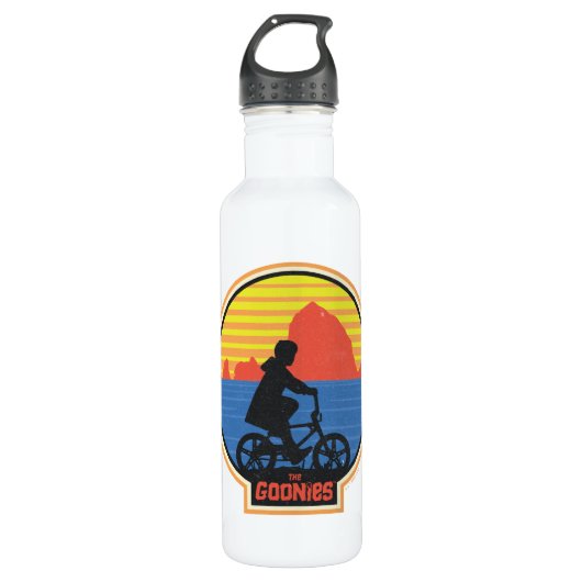 De Goonies Retro Mikey Riding Bike Graphic Waterfles (Voorkant)