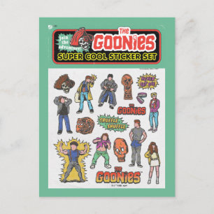 De Goonies Retro Sticker Blad Graphic Briefkaart