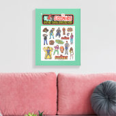 De Goonies Retro Sticker Blad Graphic Canvas Afdruk (Insitu (Woonkamer))