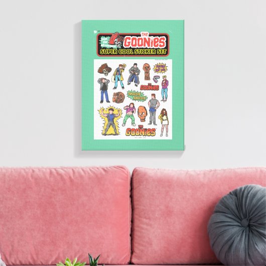 De Goonies Retro Sticker Blad Graphic Canvas Afdruk (Insitu (Woonkamer))