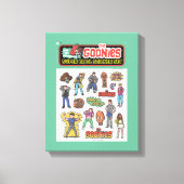 De Goonies Retro Sticker Blad Graphic Canvas Afdruk (Voorkant)
