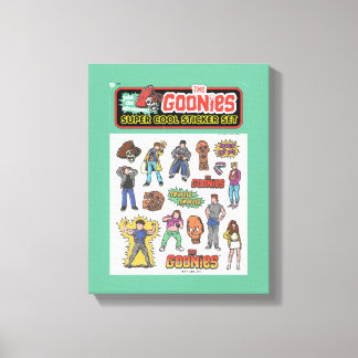 De Goonies Retro Sticker Blad Graphic Canvas Afdruk