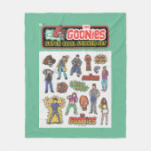 De Goonies Retro Sticker Blad Graphic Fleece Deken (Voorkant)
