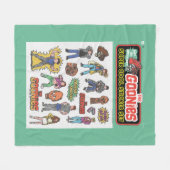 De Goonies Retro Sticker Blad Graphic Fleece Deken (Voorkant (Horizontaal))