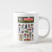 De Goonies Retro Sticker Blad Graphic Grote Koffiekop (Rechts)